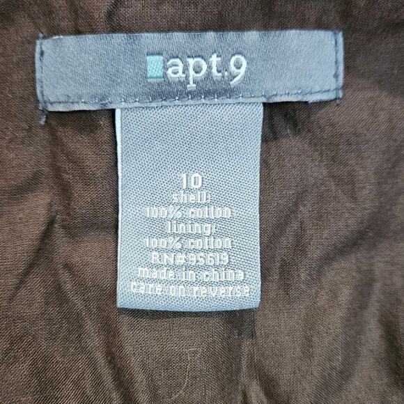 Apt 9 Women's Size 10 Brown‎ Paisley Floral Midi Skirt - Picture 4 of 7